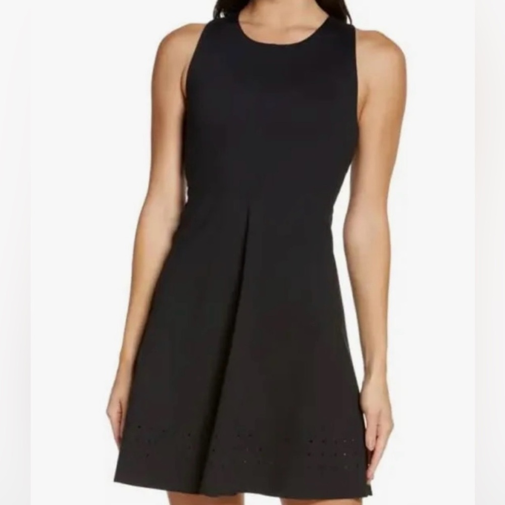 Zella Studio Lite Active Racerback A-line Black dress w/built in bra Size Small